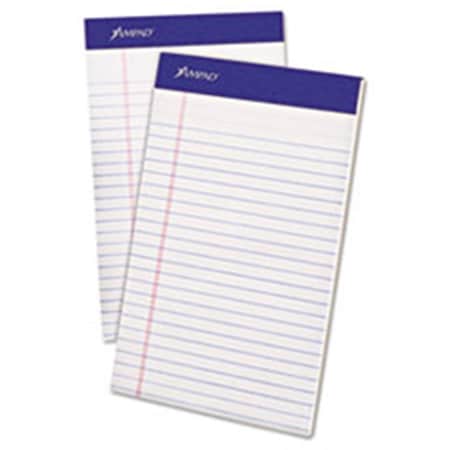 Tops Products Perforated Writing Narrow 5 x 8 Pad- White - 50 Sheets 20304